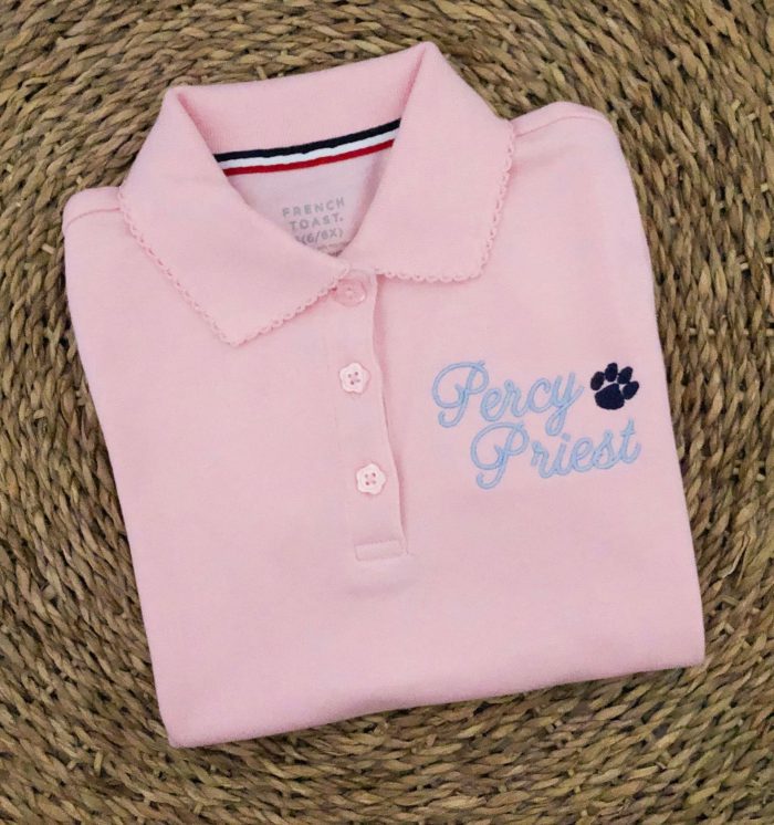 Girls Pink Collared Shirt