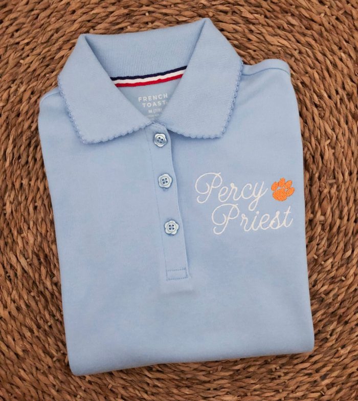 Girls Blue Collared Shirt