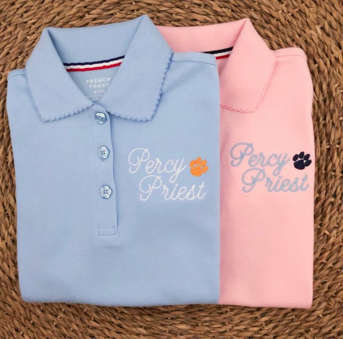 Girls Pink Collared Shirt - Image 3