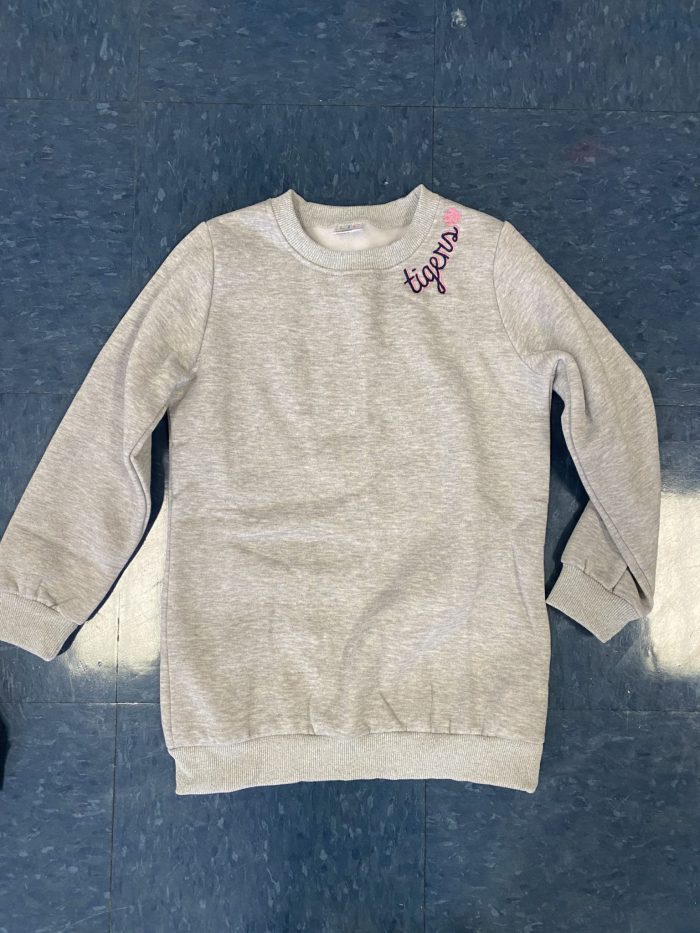 Girls Grey Tigers Sweatshirt - Image 4
