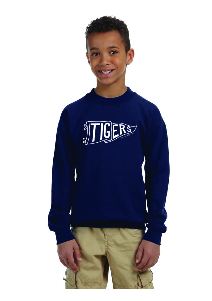 Youth Navy Crewneck Sweatshirt