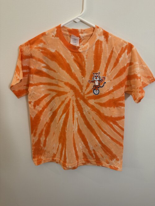 Orange tie-dye Unicycle shirt
